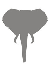 Stylized vector illustration of an elephant head
