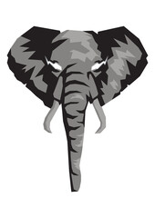 Fototapeta premium Stylized vector illustration of an elephant head