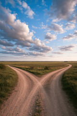 Fototapeta na wymiar Life choice and transition open new journey decision freedom future and direction