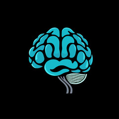 Human Brain Vector Illustration – Concept Art for Intelligence, Creativity, and Technology