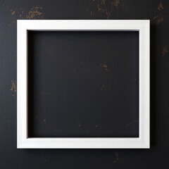 Fototapeta premium Simple white picture frame with narrow edges for clean interior or gallery wall style 