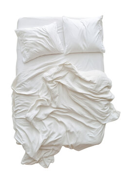 White bed feels messy and unmade