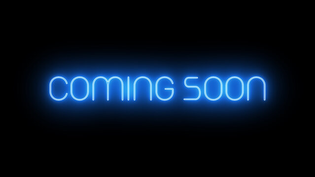 coming soon neon glow dark background