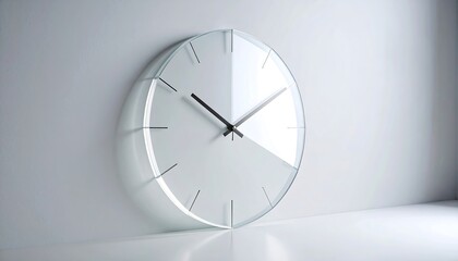 Clock on Wall Telling Time Minimalist Design