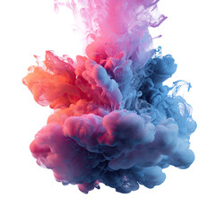 Fototapeta premium Abstract swirling ink cloud in vibrant colors