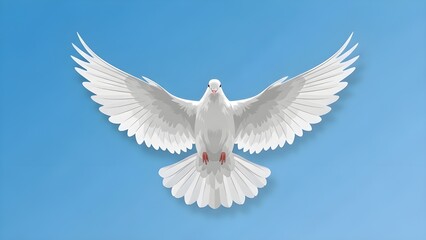 White Dove Flying - Symbol of Peace and Freedom