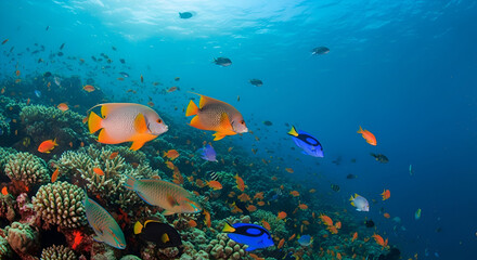 Fototapeta premium tropical fish in aquarium
