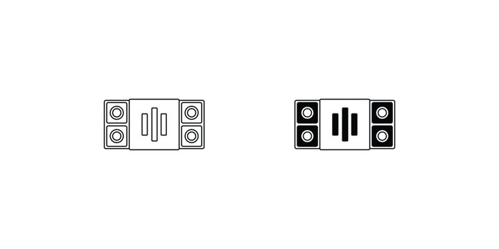 vrm set icon with white background vector stock illustration