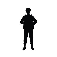 Obraz premium Soldier vector silhouette