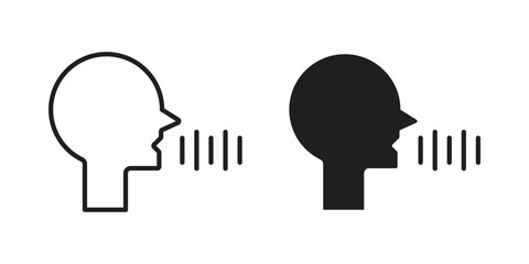 Voice control icon Vector isolated design element. EPS10