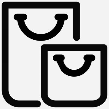 Animated Shopping Bag or Commerce Icon