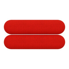 3D render image. Cloth symbol equal sign mark letter 