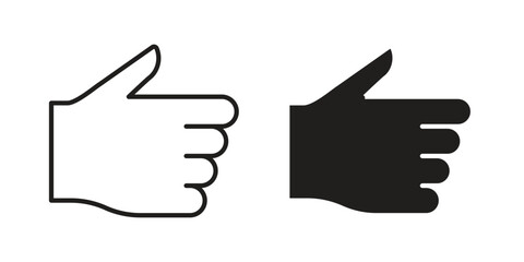 Thumb up icon Vector isolated design element. EPS10