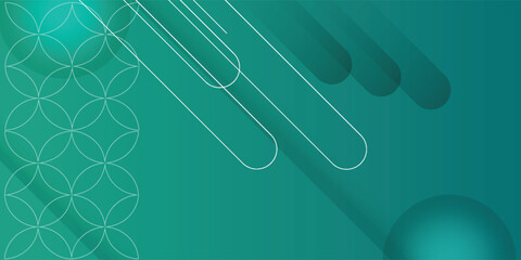 Stylish teal abstract background with curved lines, geometric patterns, and soft gradients. Perfect for modern design, technology, or presentation visuals.