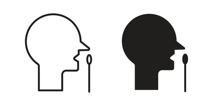 Nasal swab icon Vector isolated design element. EPS10