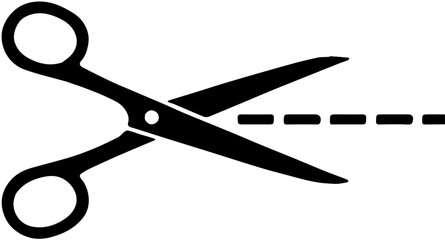 scissors vector illustration,Scissors with cut lines,Solid Vector Icon for Scissors,Scissors with cut lines symbols isolated on white background. Scissors icons. Vector illustration