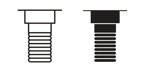 Implant Fixture icon Vector isolated design element. EPS10