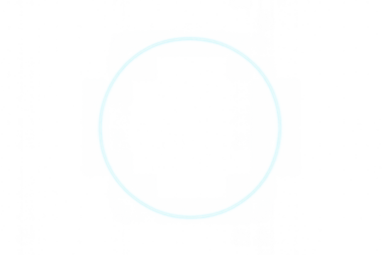 Circular neon light glowing on a transparent background, perfect for adding a futuristic touch to any project