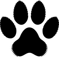 black cat paw print
