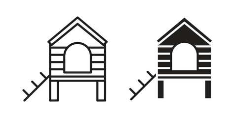 Chicken coop icon Vector isolated design element. EPS10 © Bell