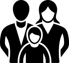 family silhouette vector illustration