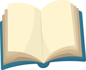 Opened blue book element