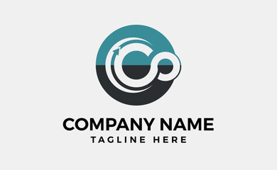Abstract Initial Letter C and O Linked logo premium elegant template vector