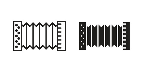 Fototapeta premium Accordion icon Vector isolated design element. EPS10