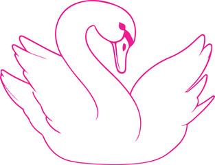 vector illustration of a pink flamingo