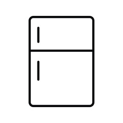Simple Outline of a Modern Refrigerator in Minimalist Style Design