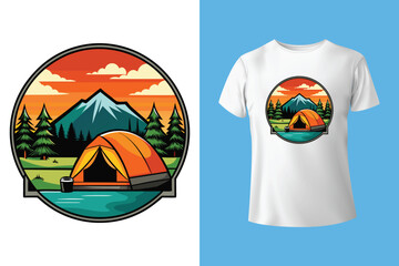 Camping T Shirt design Camping t shirt design free Adventure t shirt design free Template