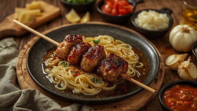 Shashlik is a typical Russian food