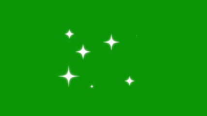 Twinkle star glitter sparkle, sparkling stars Shine animation, blinking cartoon stars, 4k star sparkle vector doodles, glowing light effect, retro shine movement, flat green screen twinkle - Powered by Adobe