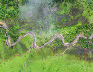 Green Mountain Meadow with a Winding River