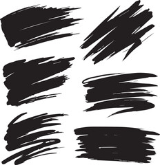 black brush strock set