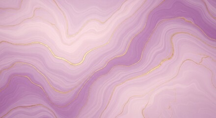 Obraz premium Abstract Pink and Purple Fluid Art with Gold Veins