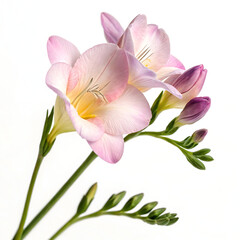 Naklejka premium Freesia flower isolated on transparent background 