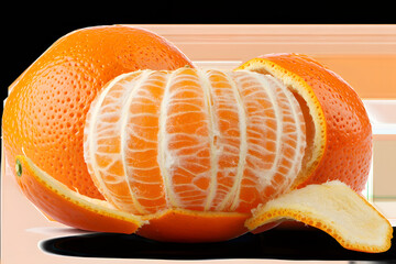 Orange slice closeup