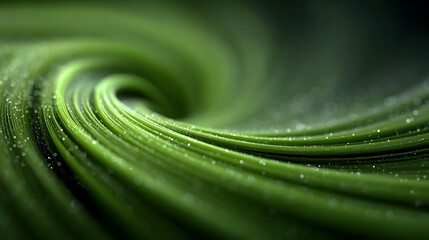 Abstract Green Vortex: Nature Inspired Swirling Design