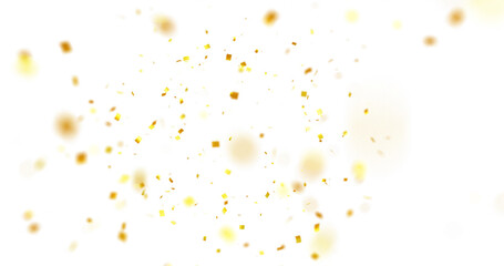 Colorful Confetti against a White Background Tranparent BG Confeti. Confetti partical isolated background. 3d Rendering Transparent Confetti. Dust particles Overlay, embers and sparks flying upwards.