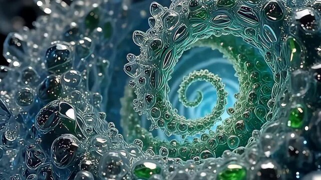 icon piled particle work same glowing methedrine fractal voluted outwards inwards angstrom enamor motion, where apiece turn highlight alone aspect shine lively blueness and greens, organise