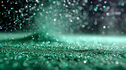 Emerald Green Sparkling Water Droplets Background