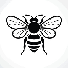 Fototapeta premium Striking Black And White Vector Illustration Of A Bee A Simple And Elegant Design Ideal For Logos Educational Materials Or Adding A Touch Of Nature Inspired Charm To Various Creative Projects