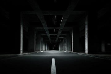 Empty underground parking garage (1)