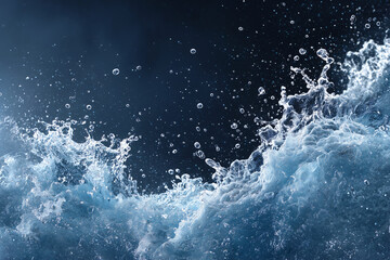 The raw power and beauty of the ocean captured in a stunning high-angle shot. The image showcases the energetic movement of waves, perfect for conveying concepts such as travel or natural wonder