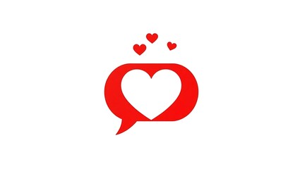  love chat icon, heart message icon, romantic emoji