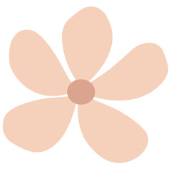 pink flower solated on white