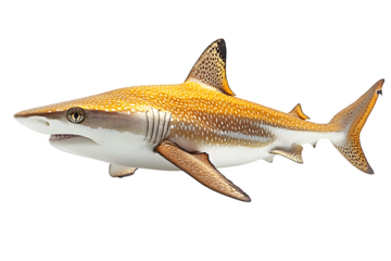 Shark isolated on white background, Blacktip fish, clipping path