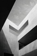 Fototapeta premium photorealistic ultraminimalism scene designed for modern website homepage featuring striking black and white color