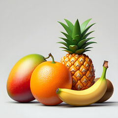 Assortment fresh fruits